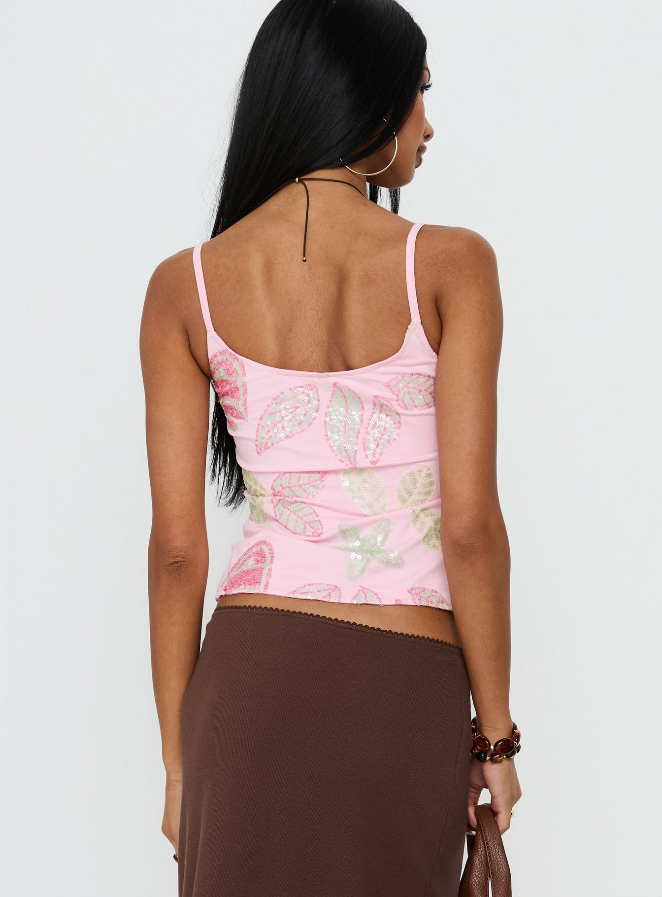 Lunavia Sequin Cami Top Pink