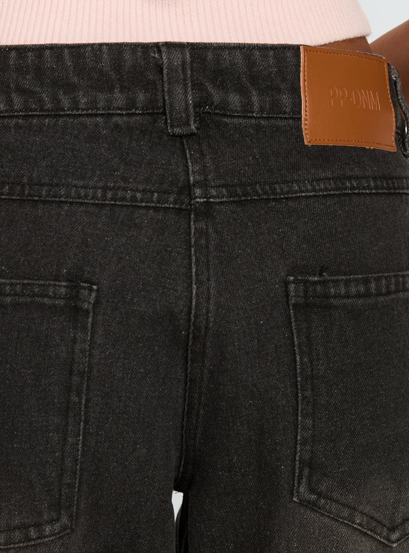 Korinne Low Rise Baggy Jeans Washed Charcoal