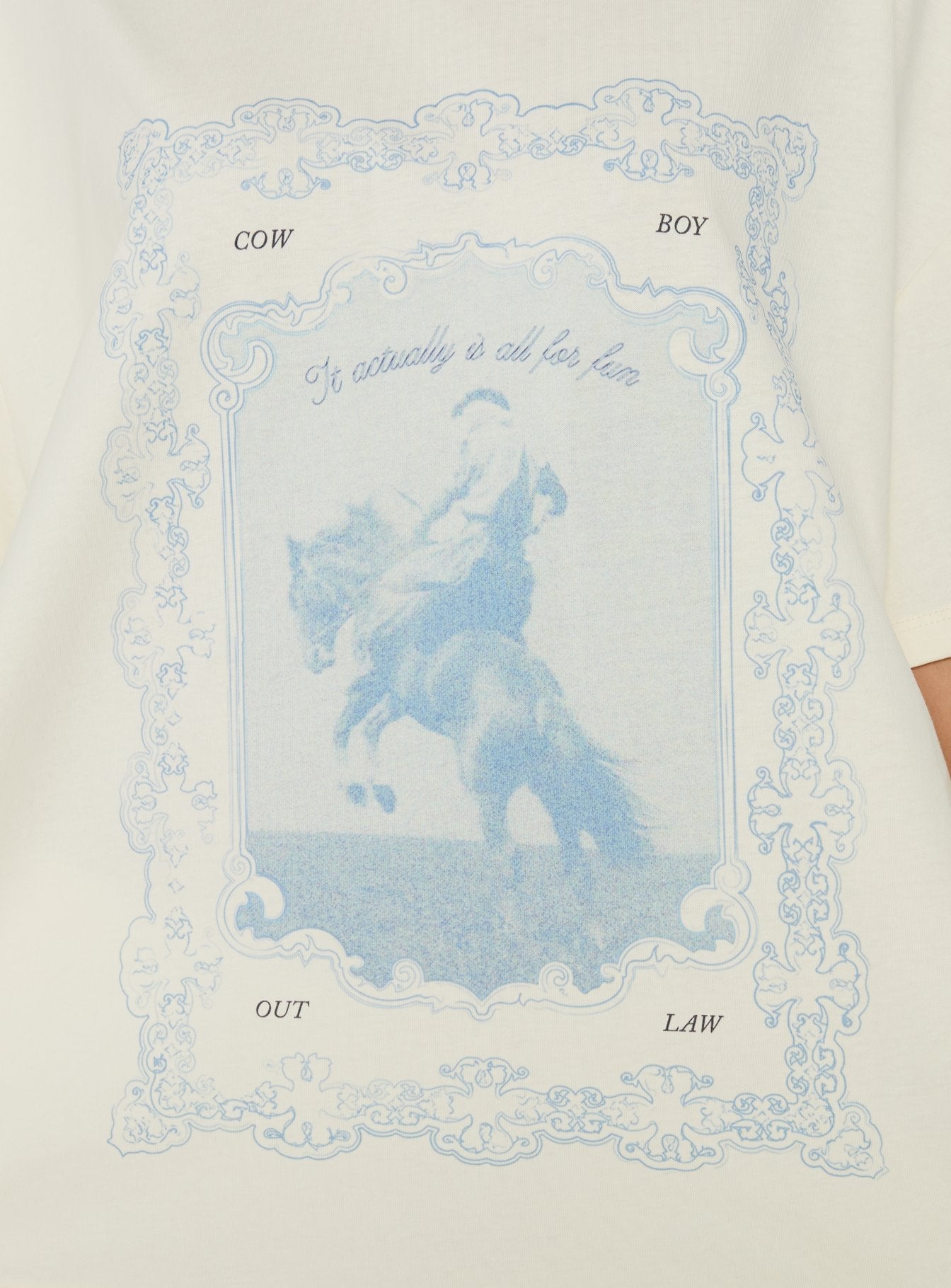 Soft Launch Stamp Oversized Graphic Tee Cream
