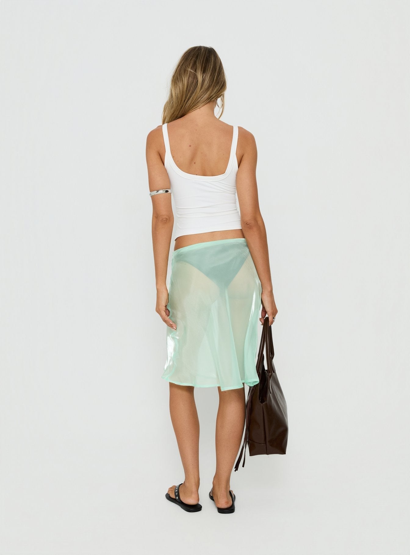 Sidori Sheer Midi Skirt Jelly Mint