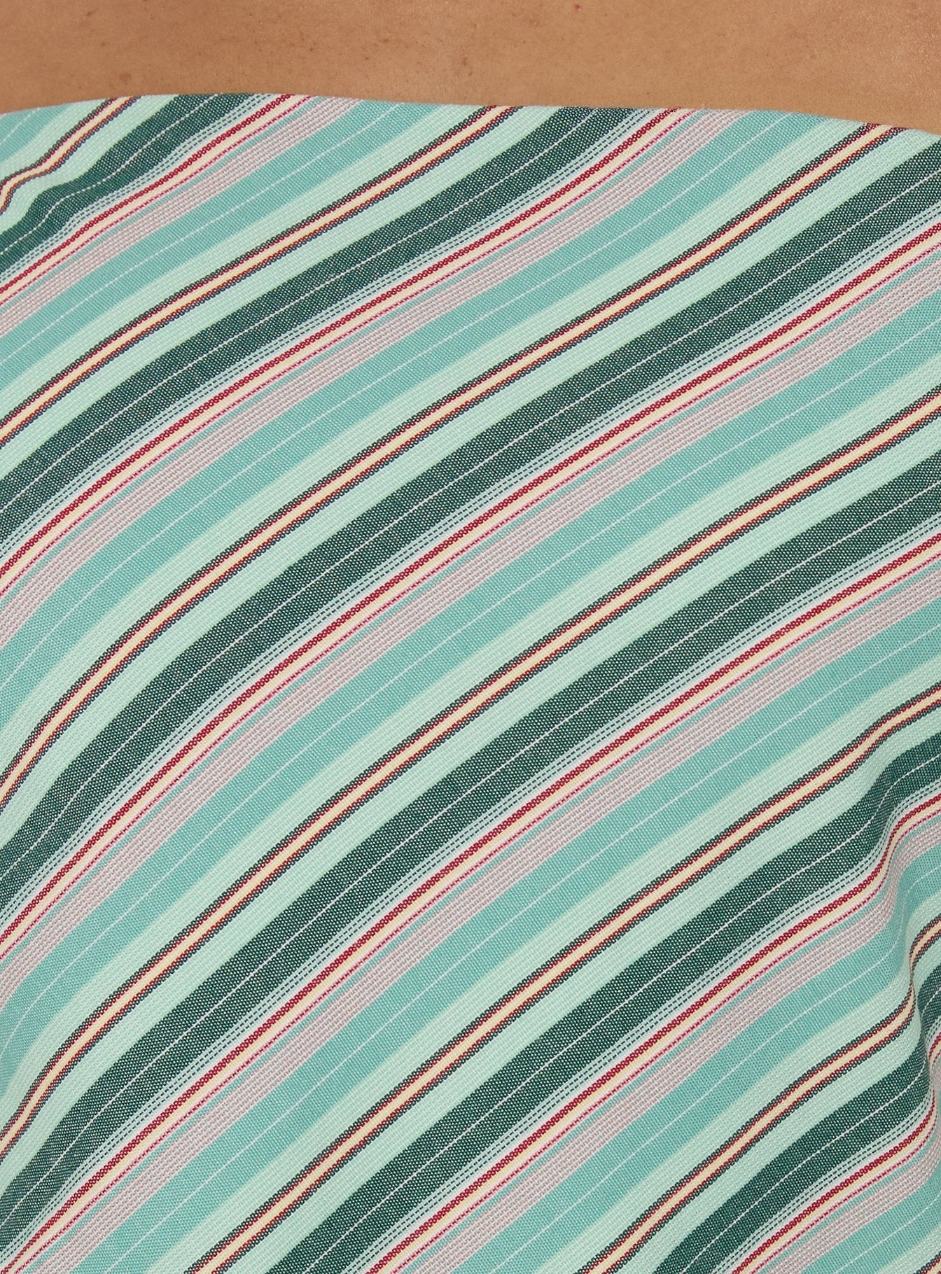Elery Strapless Mini Dress Blue Stripe