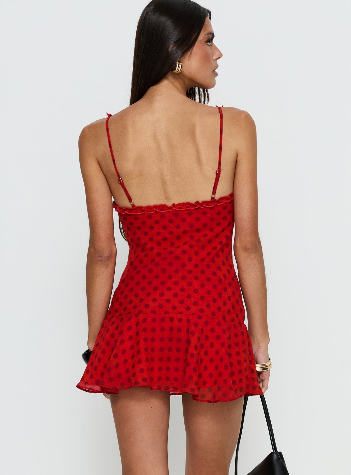 Kahla Frill Romper Red Polka Dot