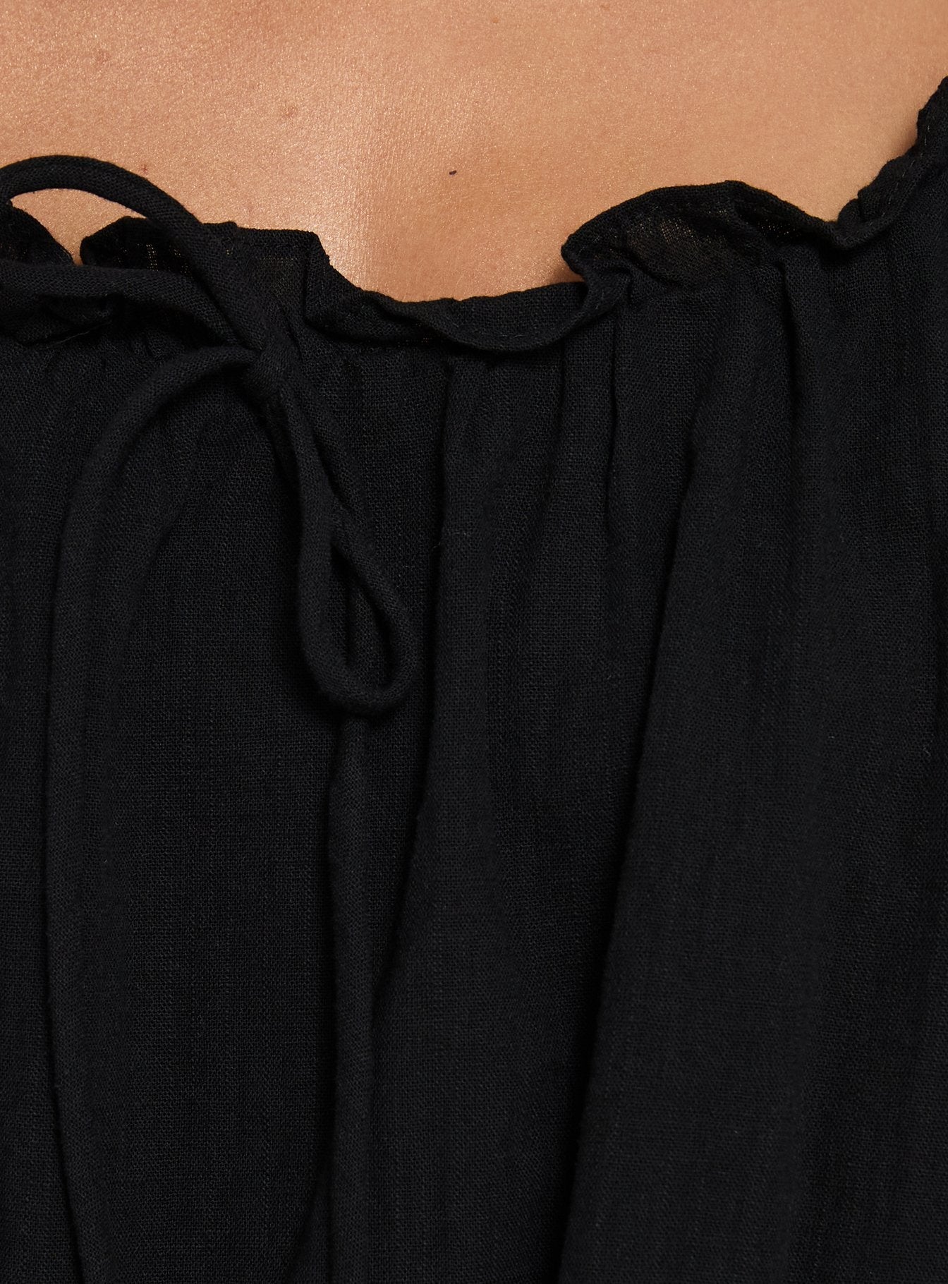 Real Charm Tiered Babydoll Mini Dress Black