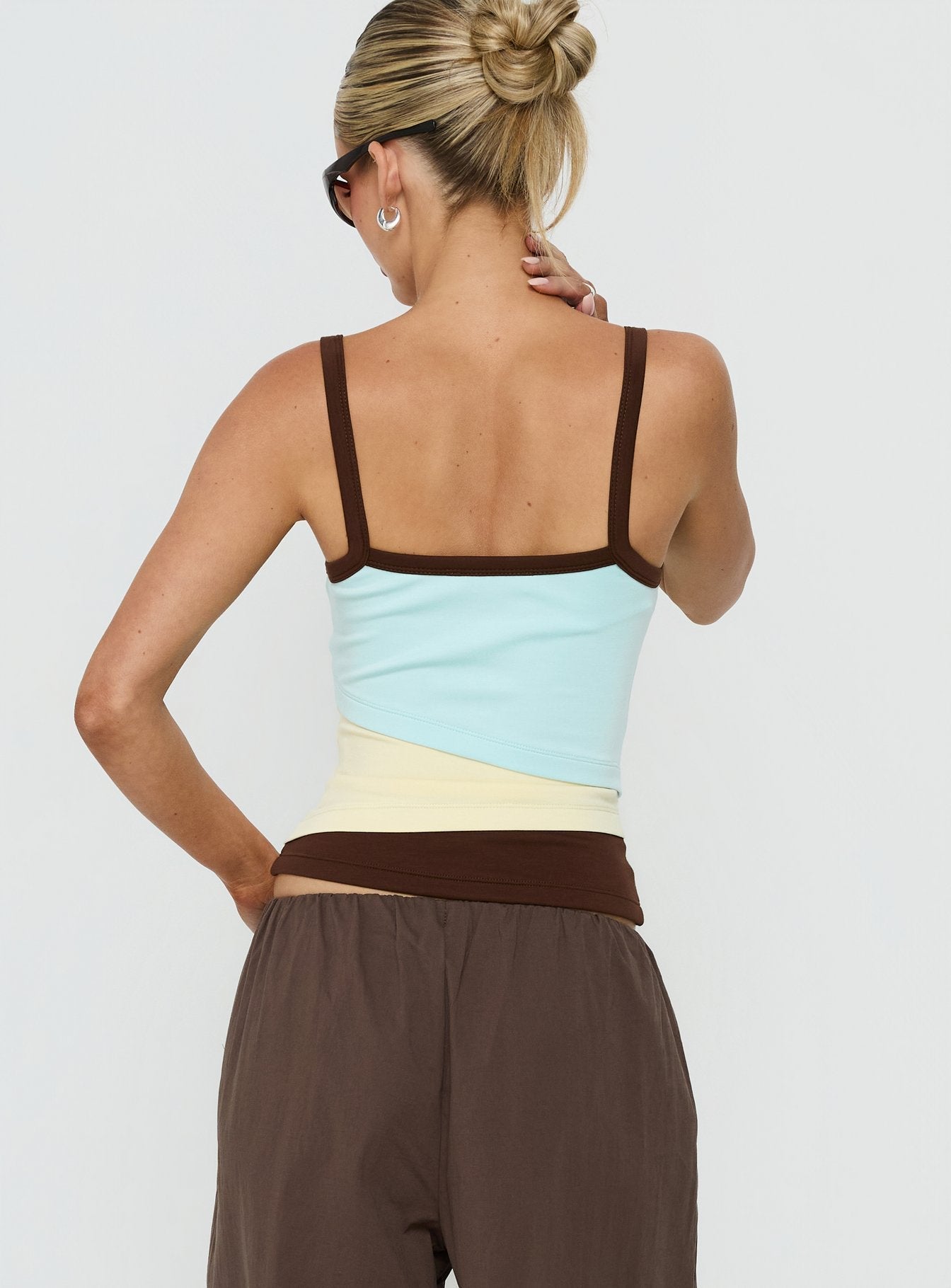 Maezo Spliced Tank Top Blue / Yellow