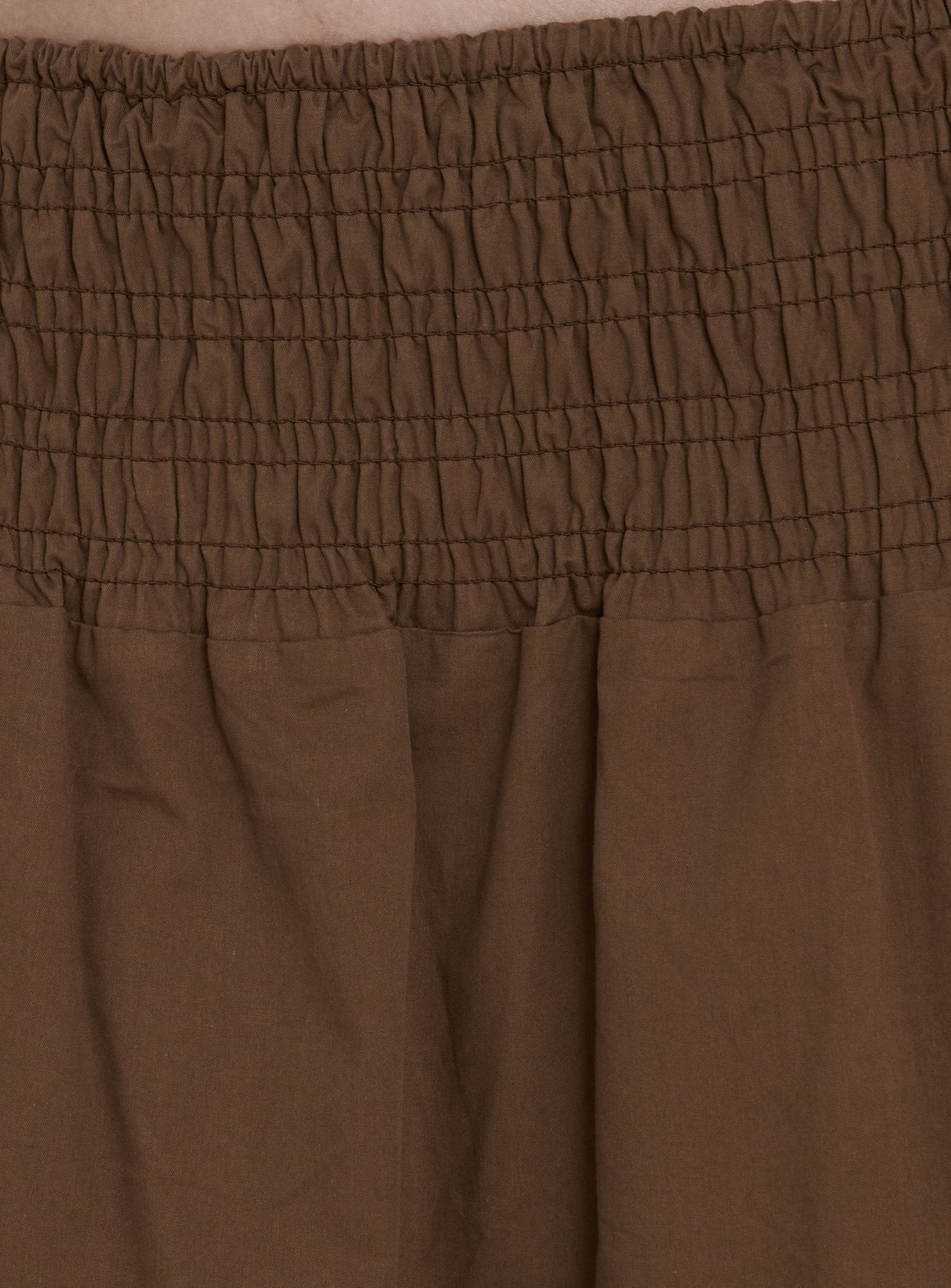 Thessa Ruched Maxi Skirt Chocolate