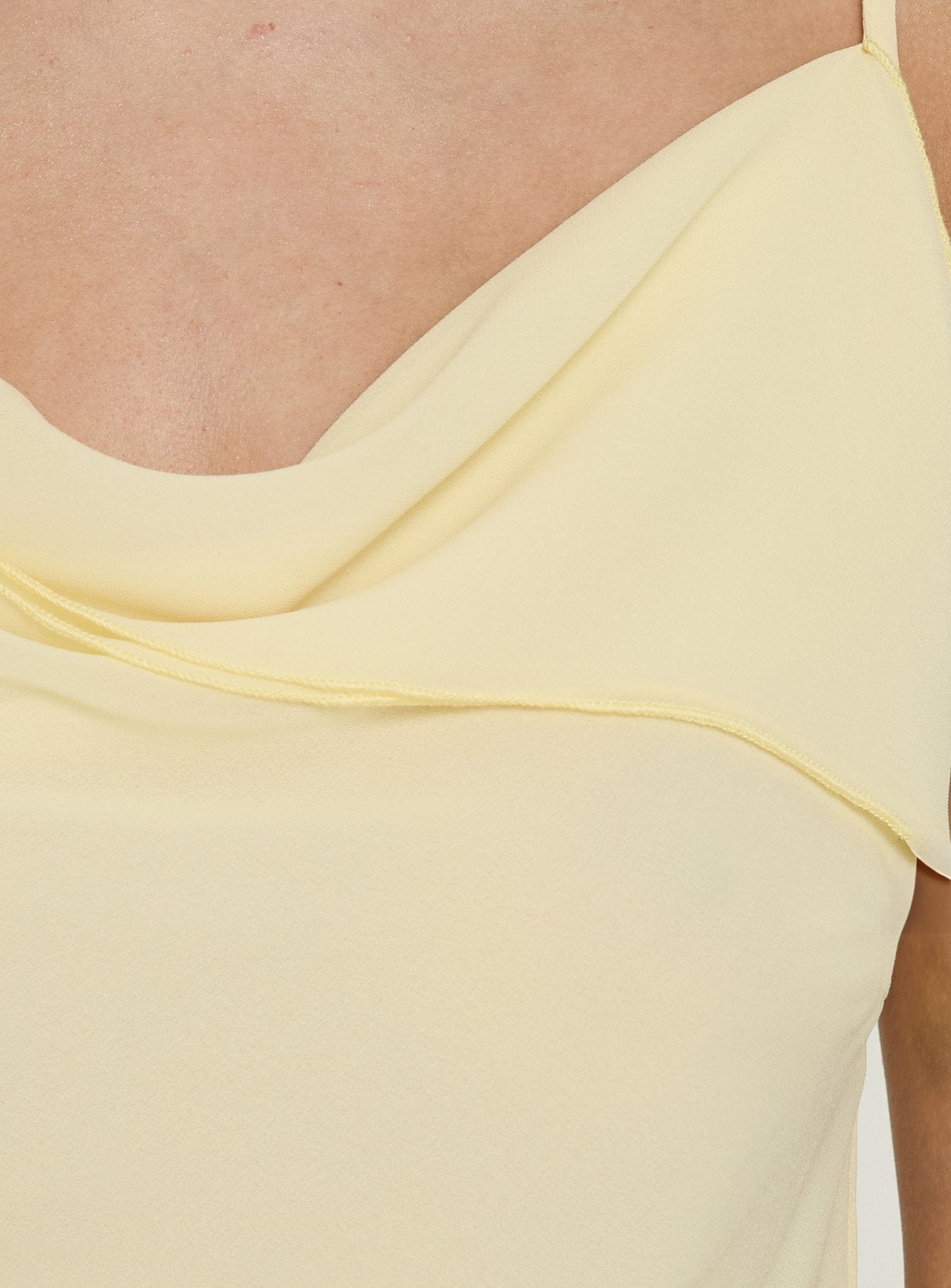 Malkah Tie Sleeve Foldover Top Yellow