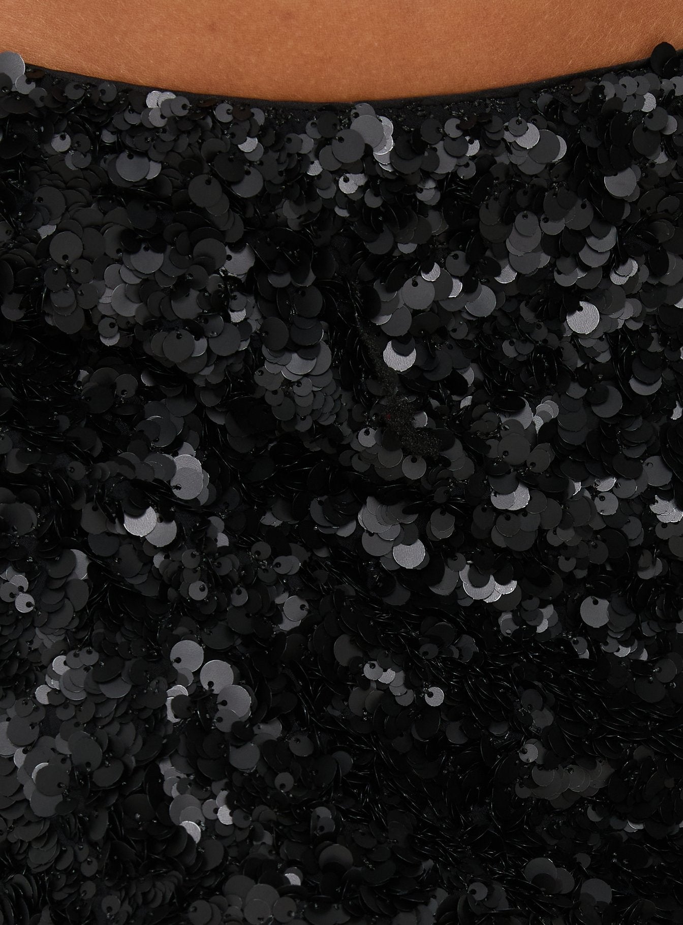 Leslay Sequin Mini Skirt Black