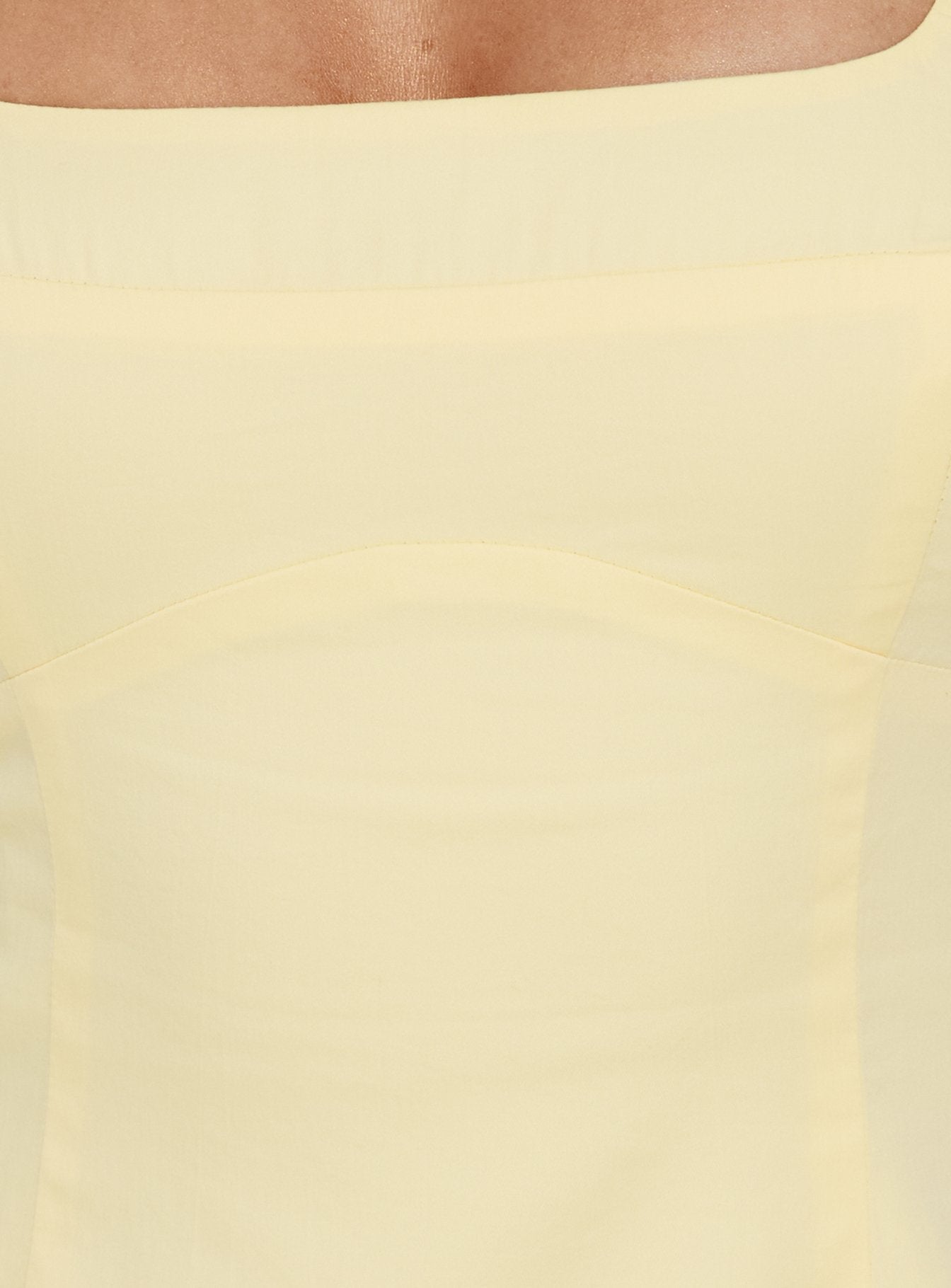 Lelouise Tie Back Mini Dress Butter Yellow