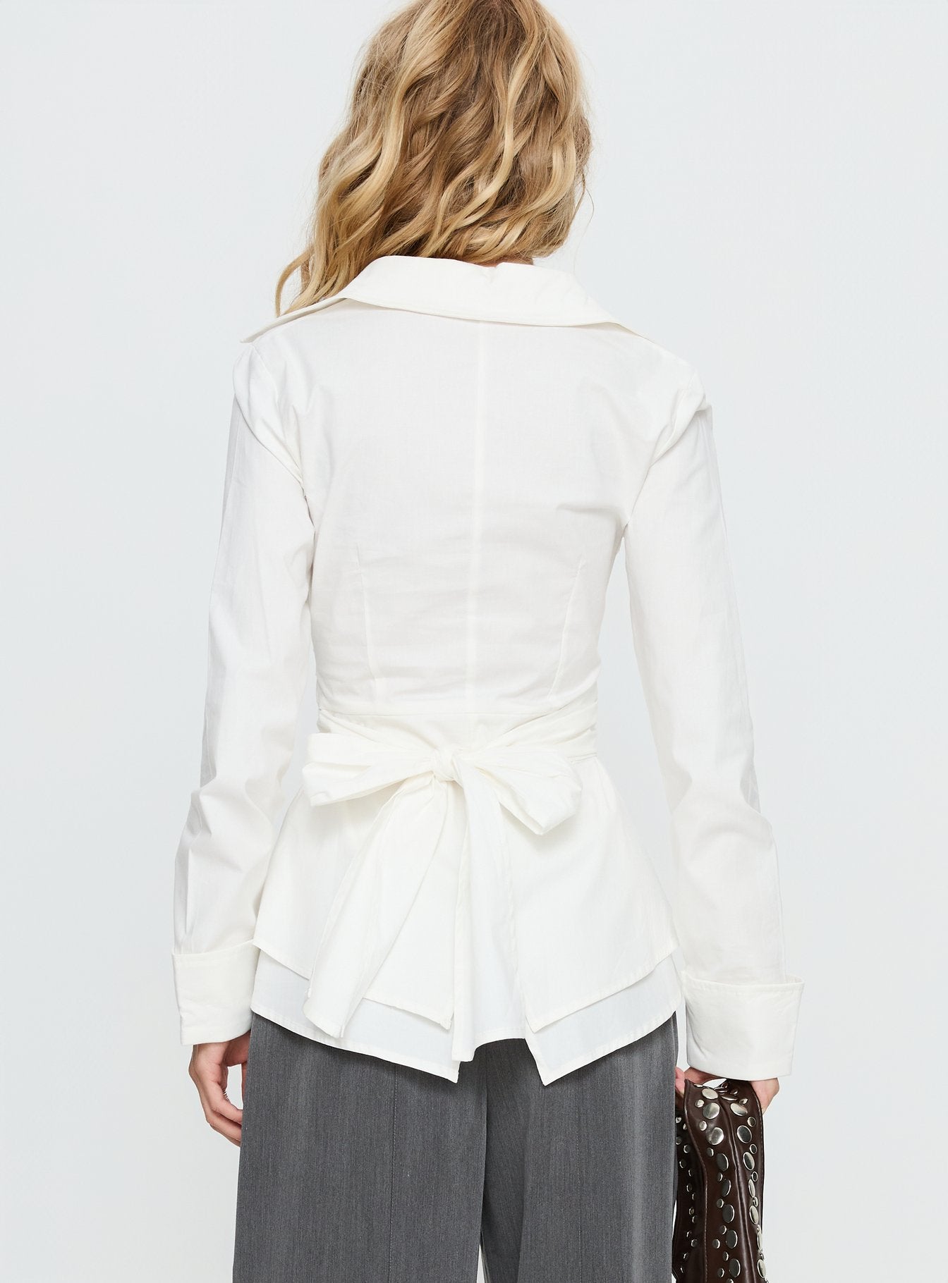 Shapeshifter Twist Long Sleeve Shirt White