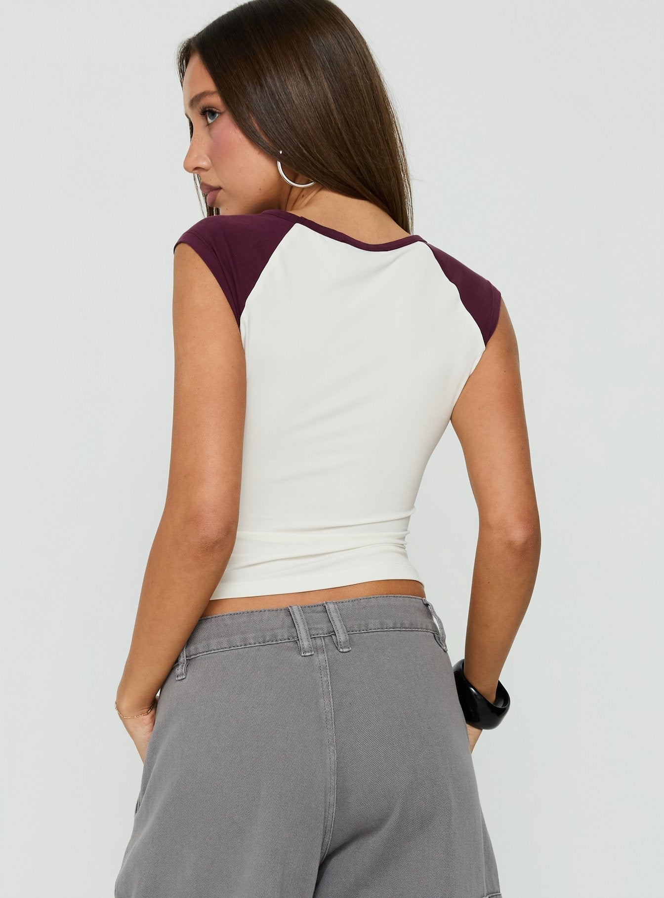Celea Cap Sleeve Raglan Tee Multi