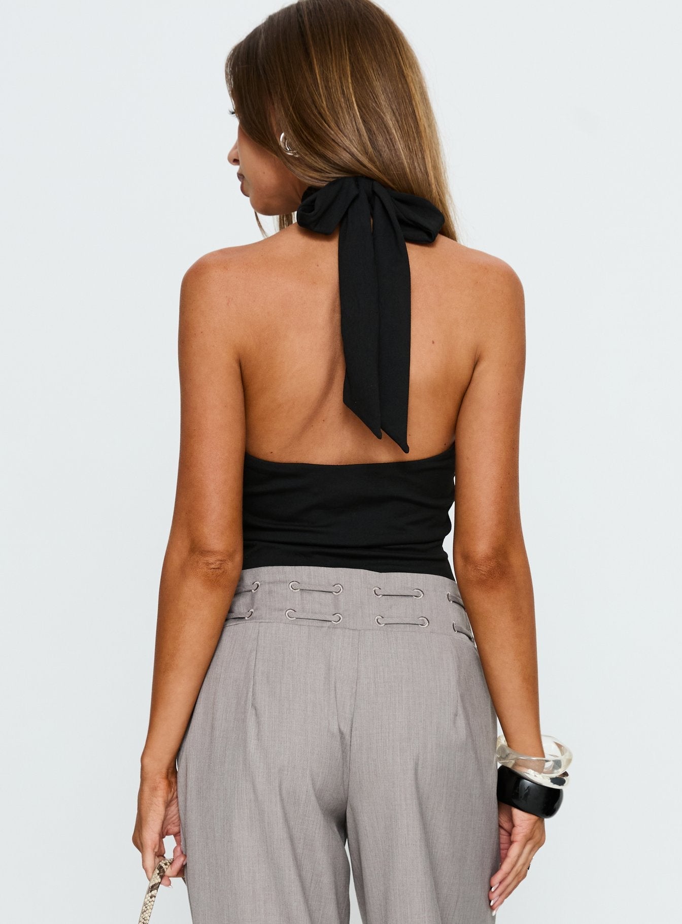 Luanda High Neck Bodysuit Black