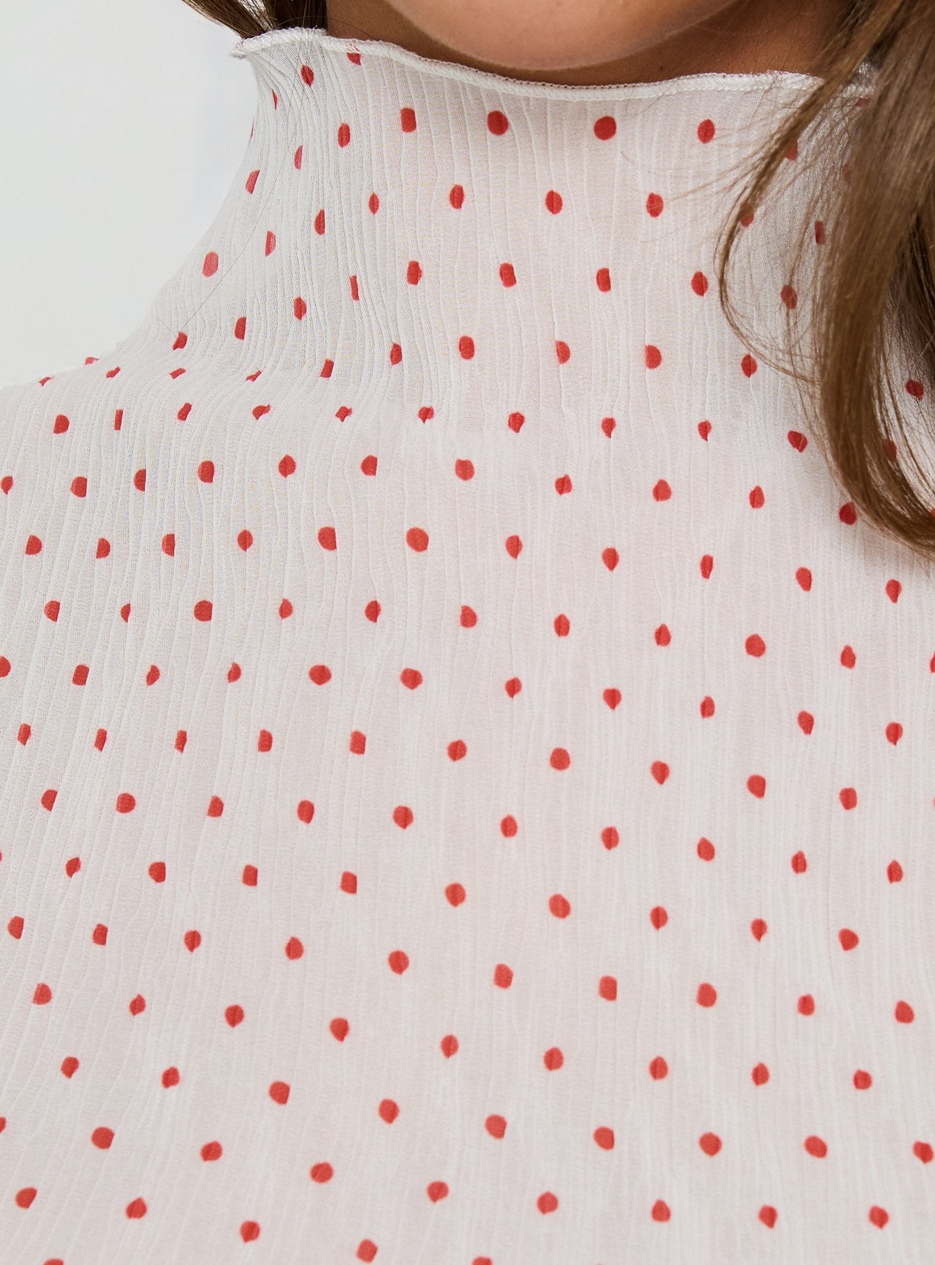 Ford Top White / Red Polka Dot
