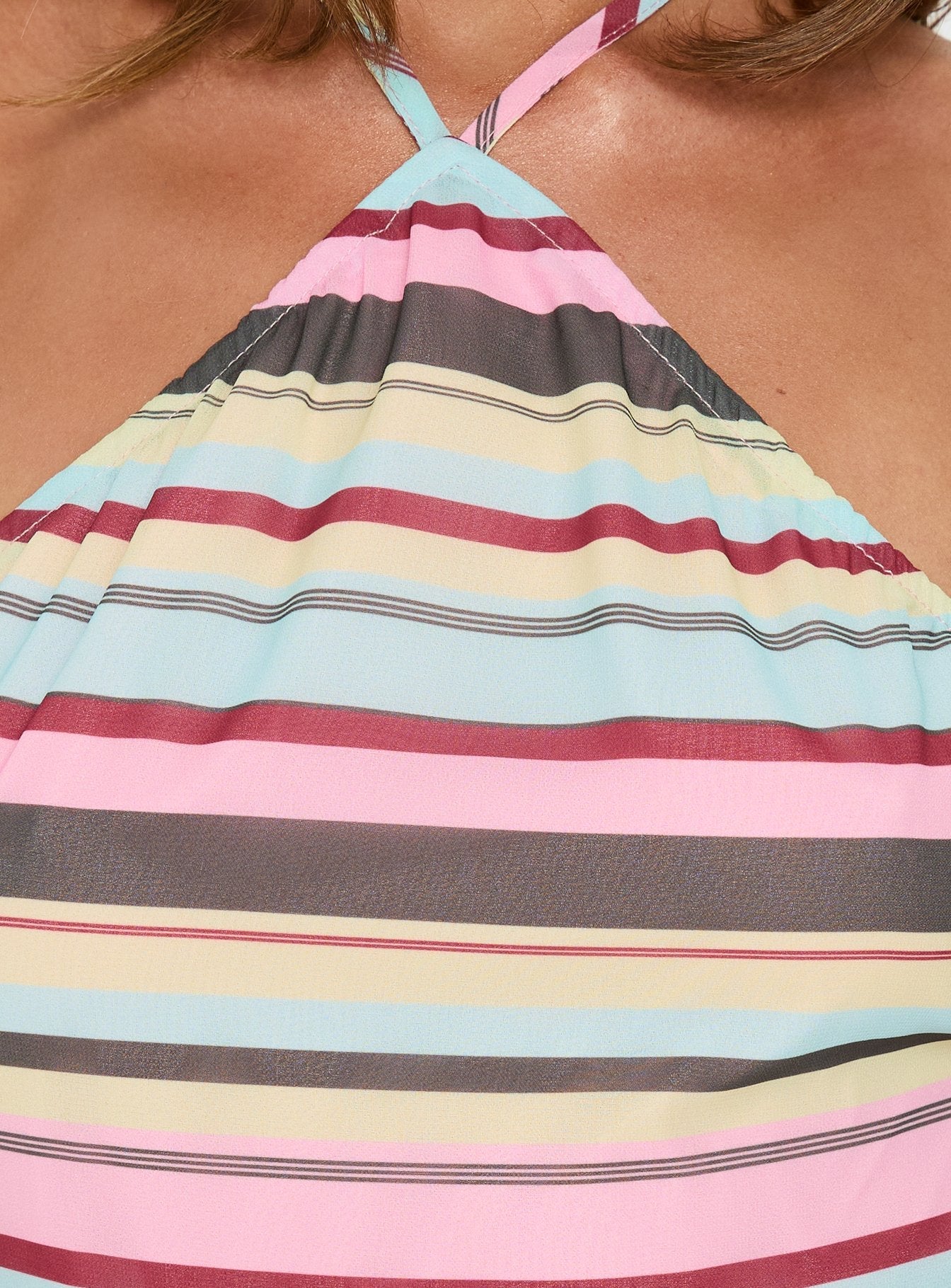 Kylianne Arrowneck Romper Multi Stripe