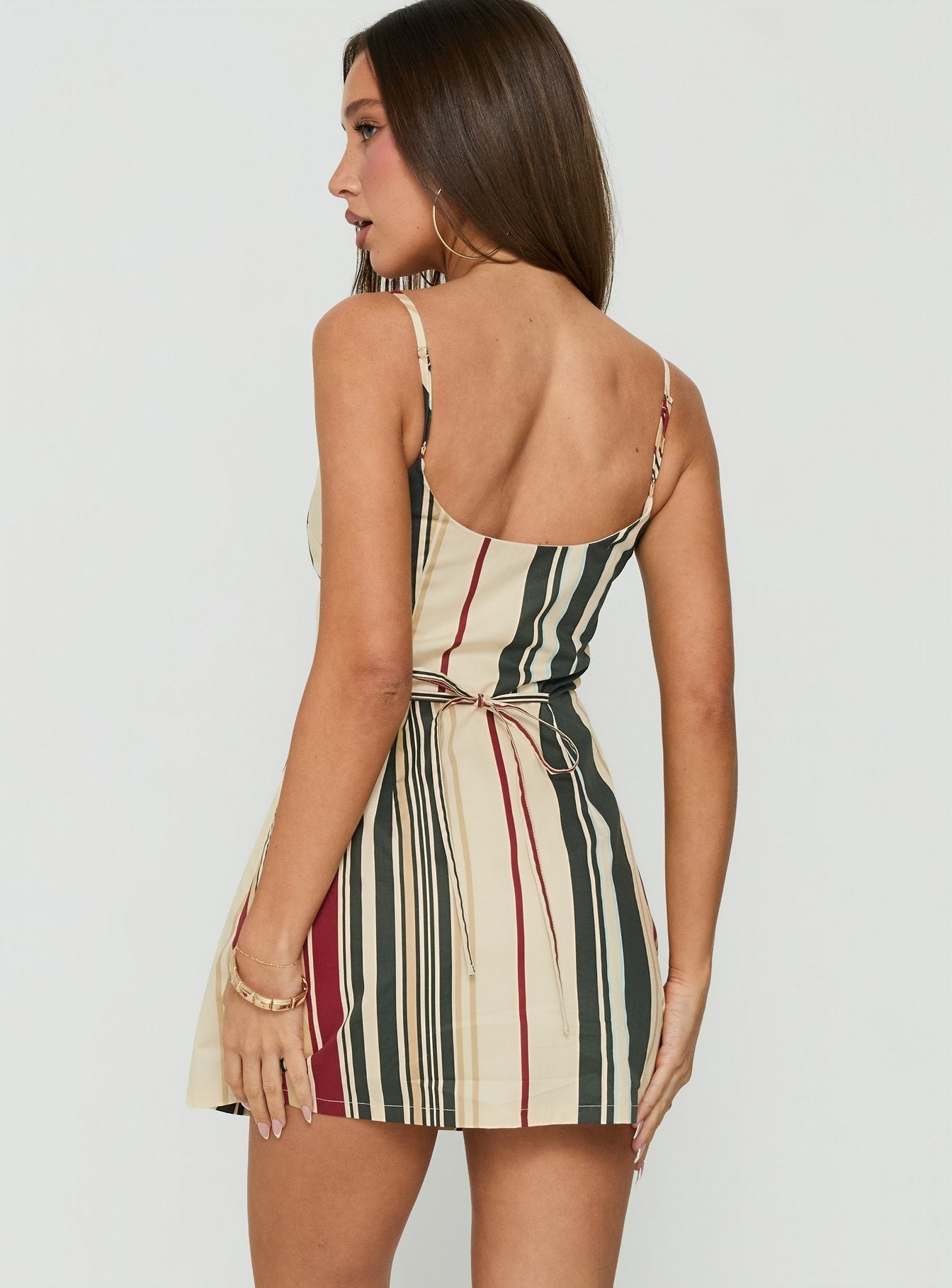 Yumiko Scoop Playsuit Multi Stripe