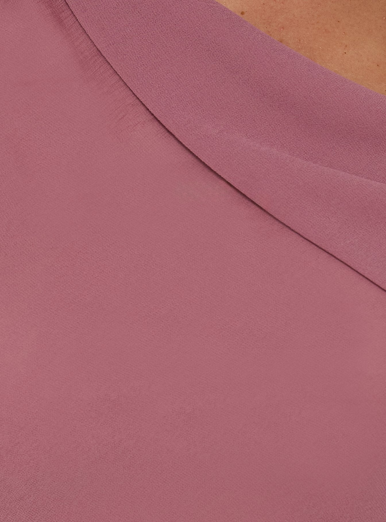 Vianna One Shoulder Foldover Detail Top Pink