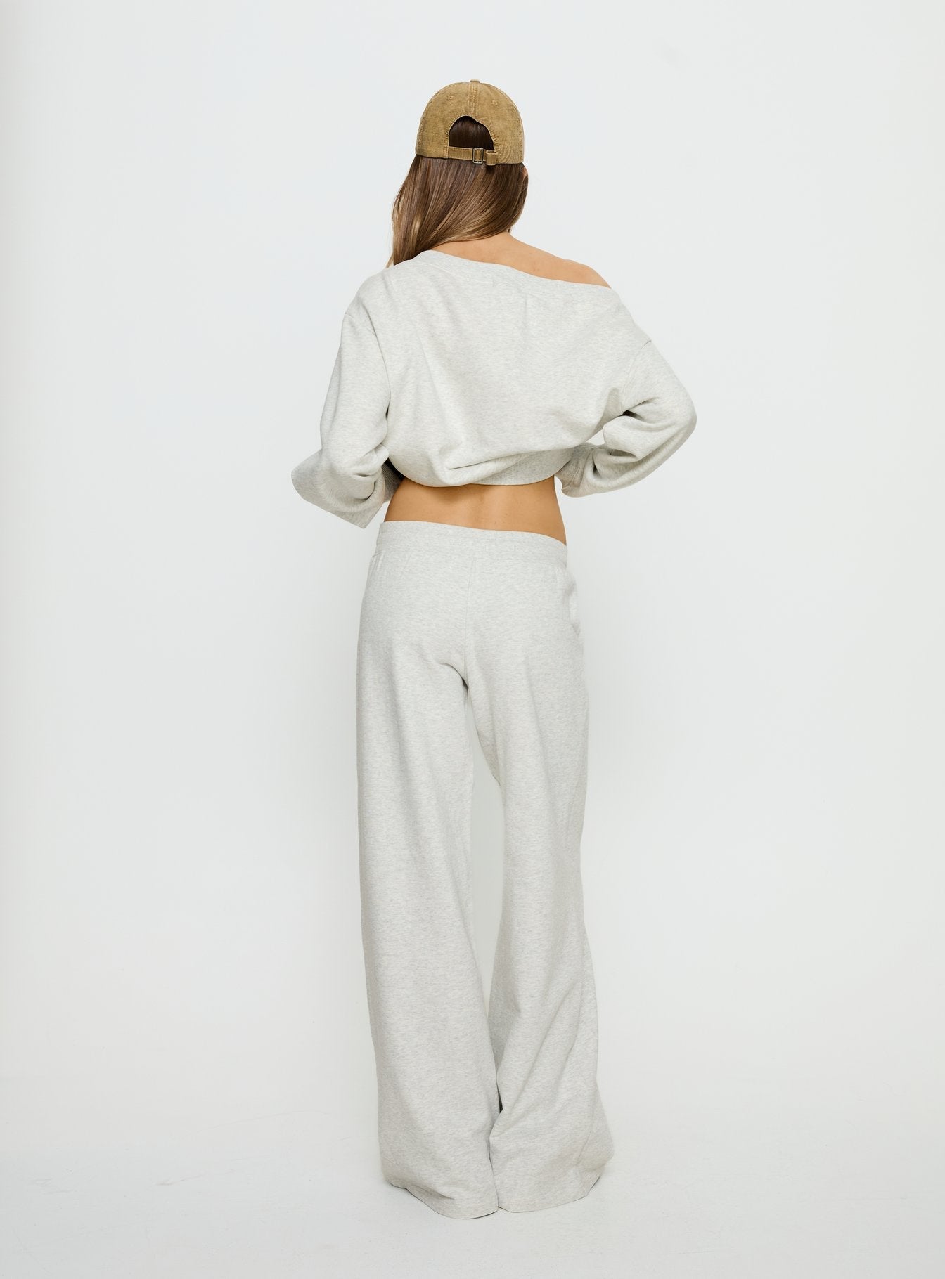Dodie Wide Leg Pants Grey Marle