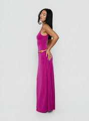 Allspice Beaded Maxi Dress Plum
