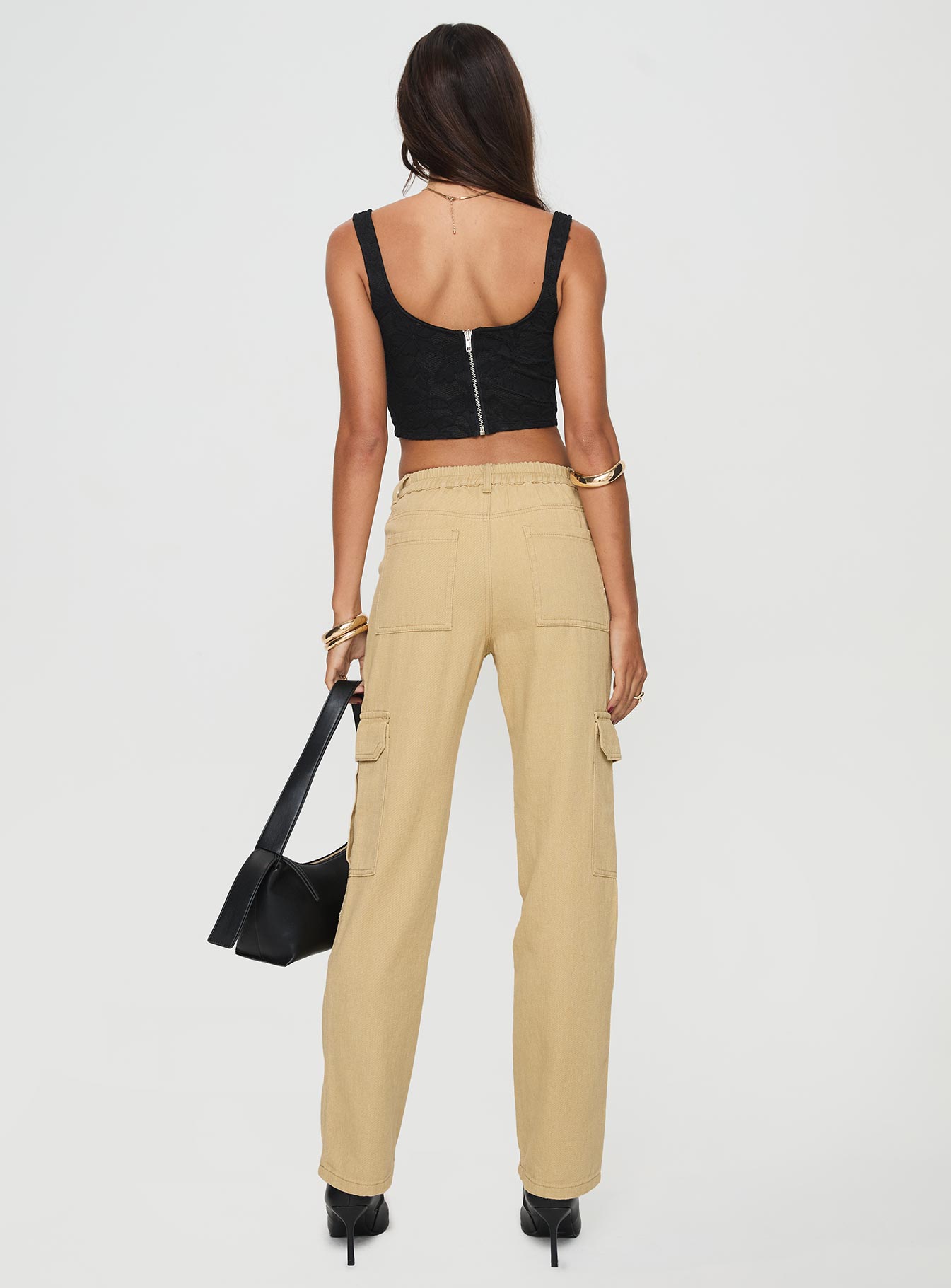 Nickei Utility Cargo Pants Beige