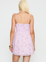 Wysteria Mini Dress Purple / Multi