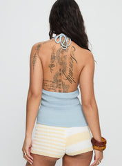Ellasyn Bow Detail Halter Top Blue