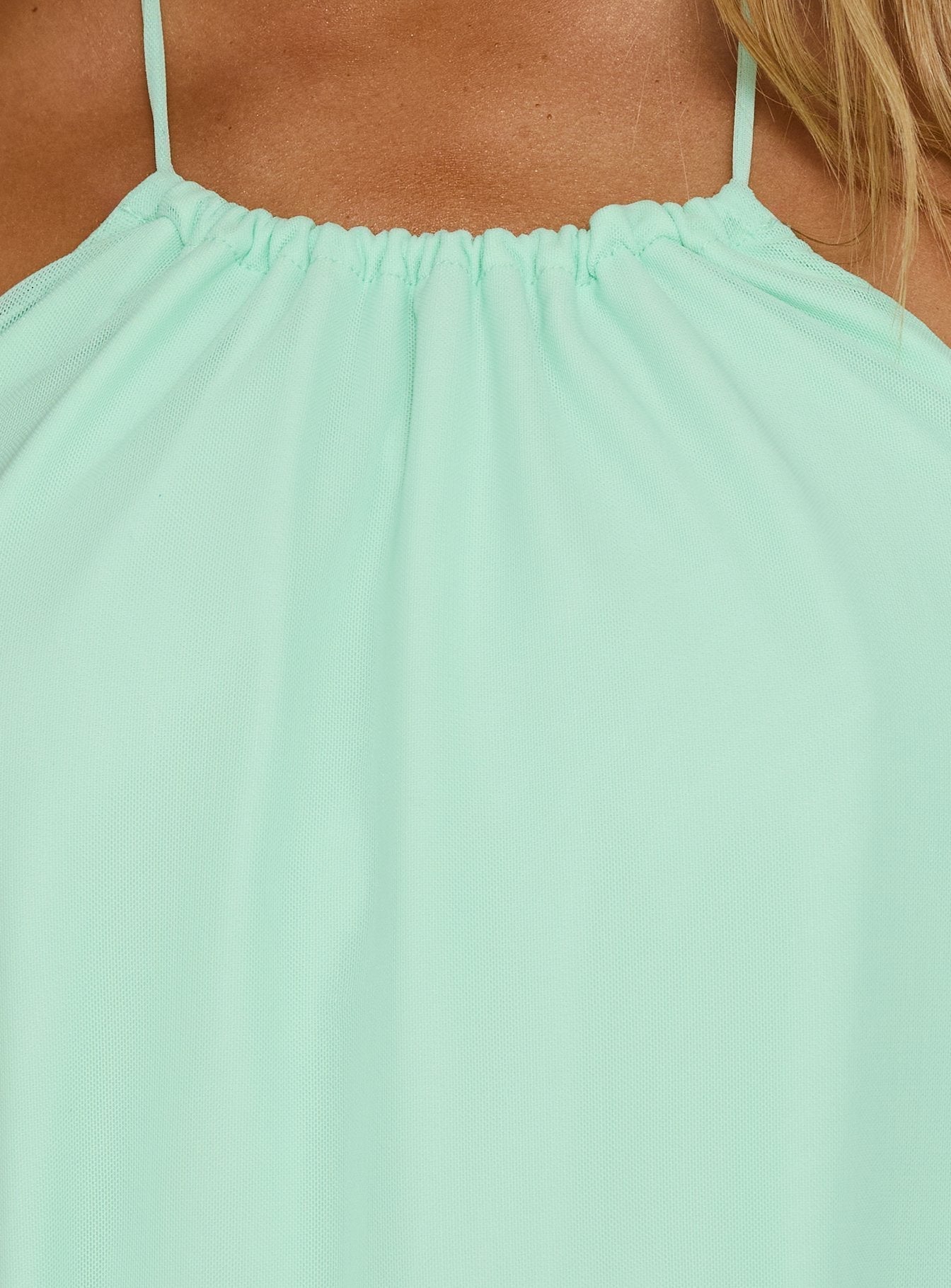 Wild Dune Tie Neck Top Green