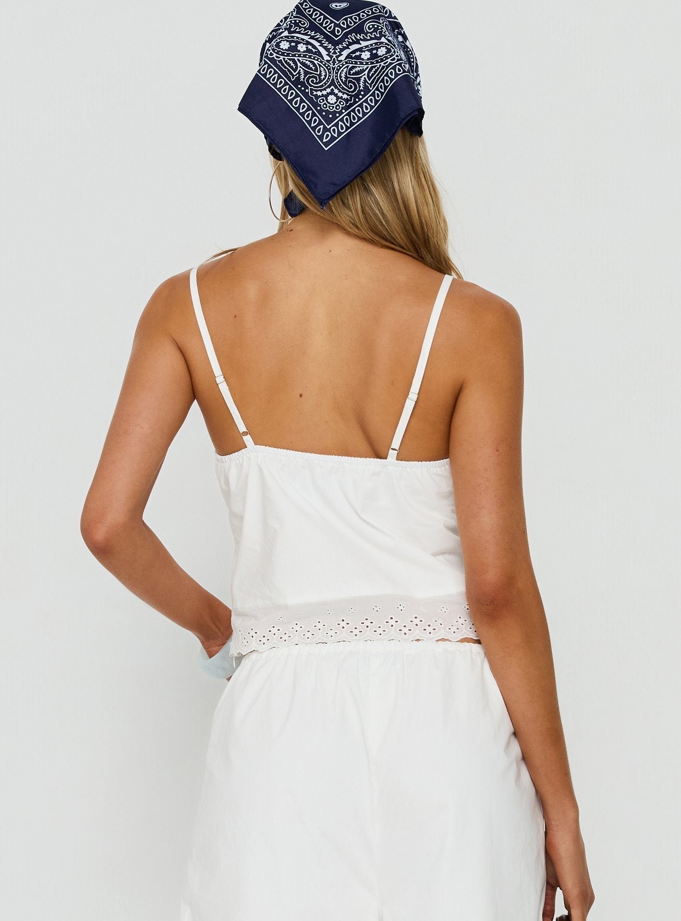 Sakai Broderie Detail Top White