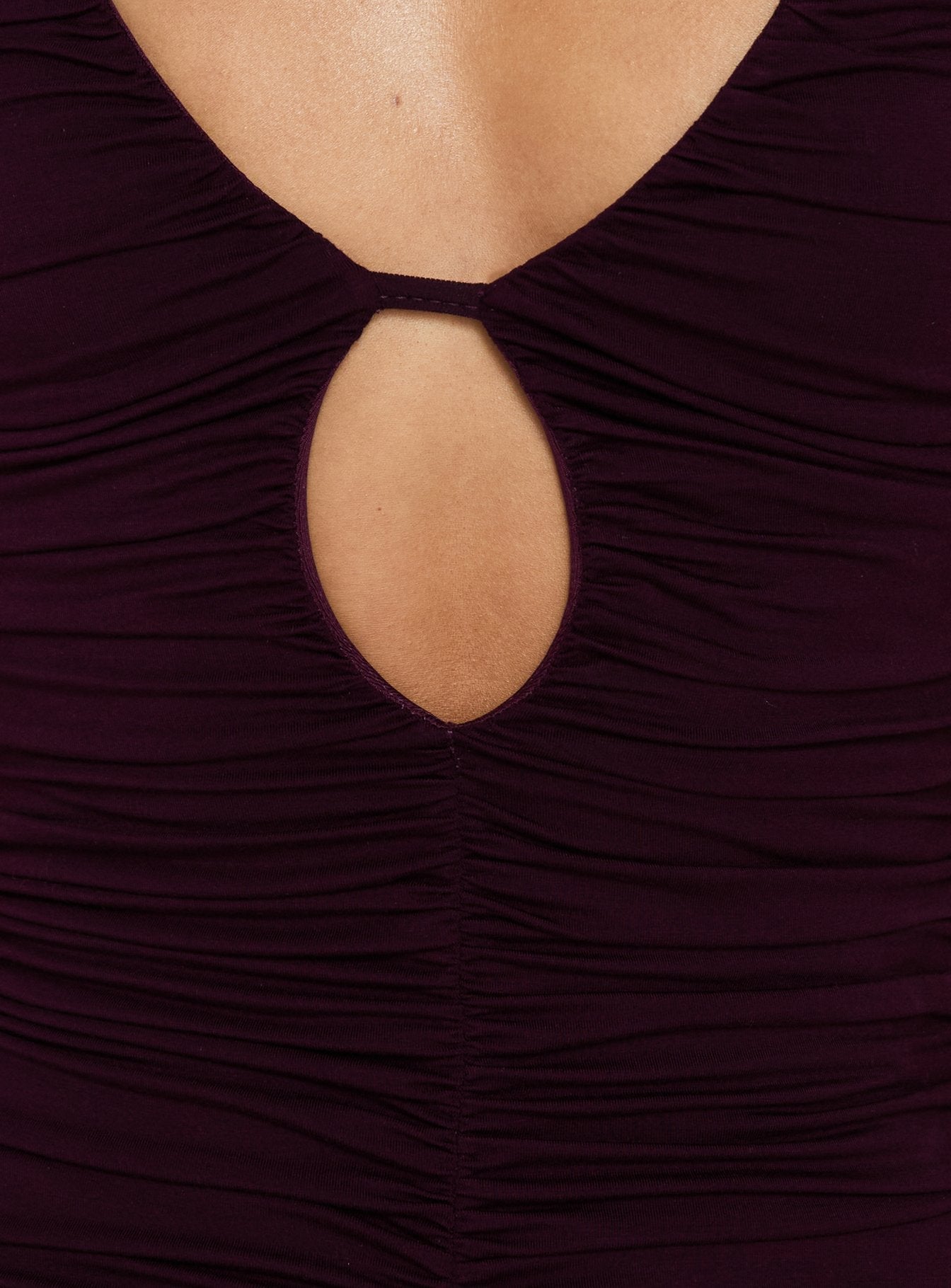 Gracie Halter Neck Midi Dress Plum