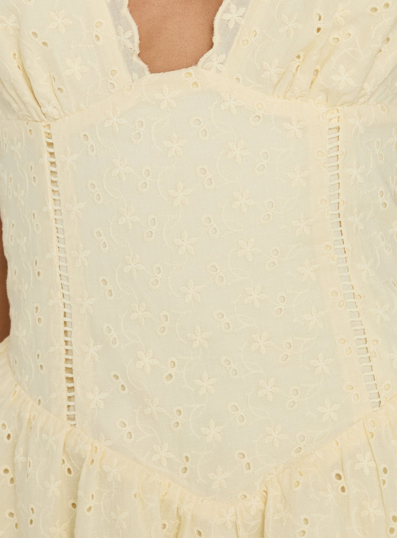 Thinking Bout You Lace Trim Sleeveless Mini Dress Butter