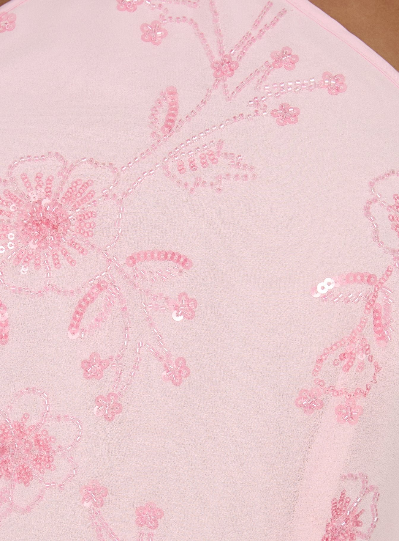 Evolet Embellished Halter Top Pink