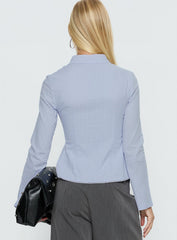 Emersonne Button Up Top Blue