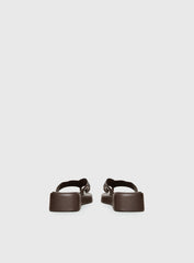 Paislee Stud Detail Sandals Brown