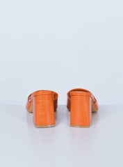 Sunset Boulevard Heels Orange Croc