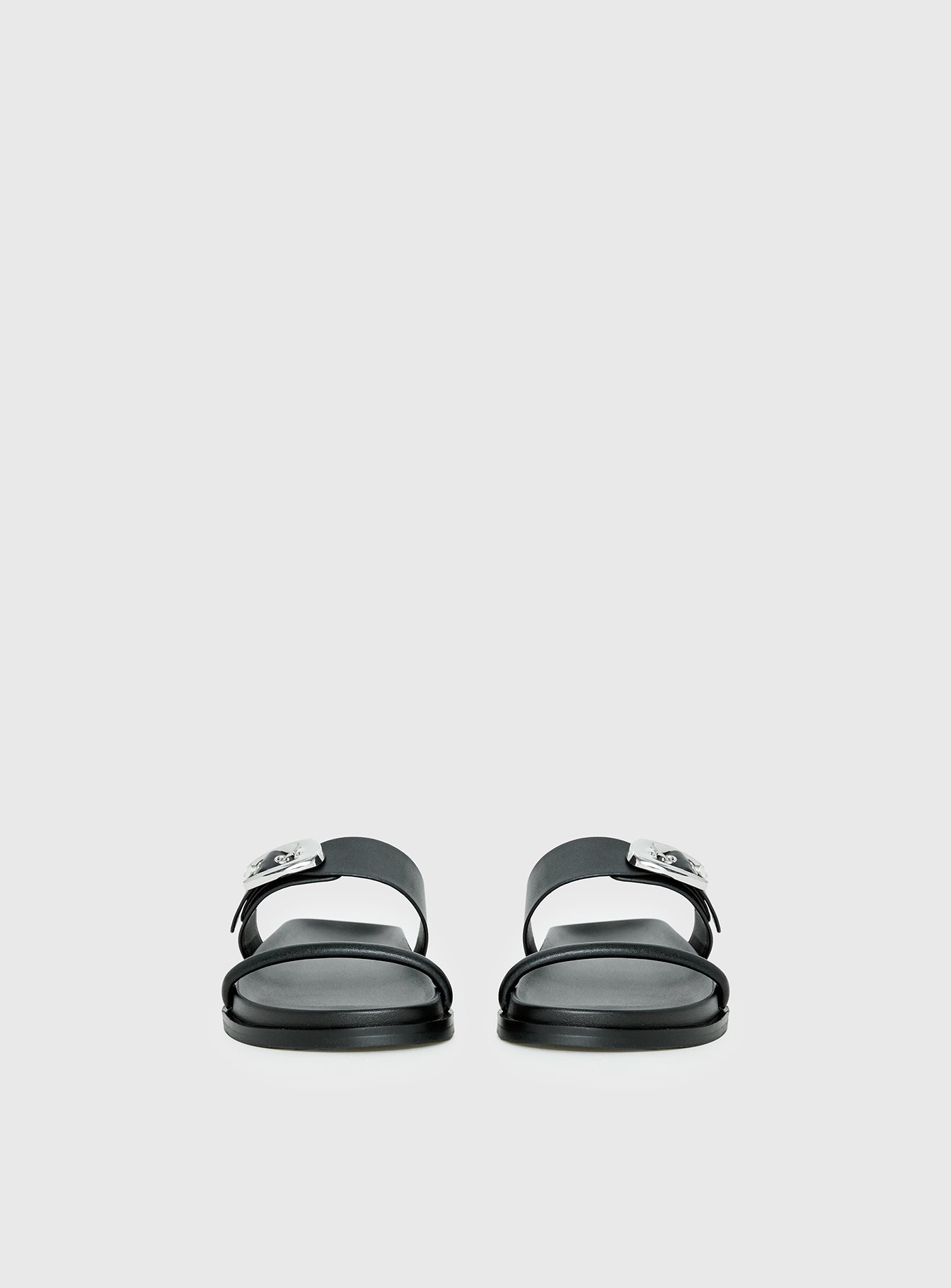 Worth It Buckle Detail Sandals Black