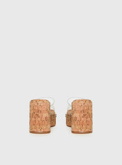 Pale Moonlight Platform Heels Cork / Clear