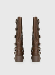 Buckle Down Boots Brown