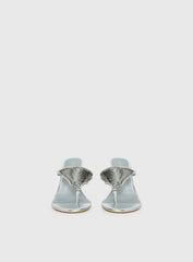 Miss You More Glitter Mesh Heels Silver