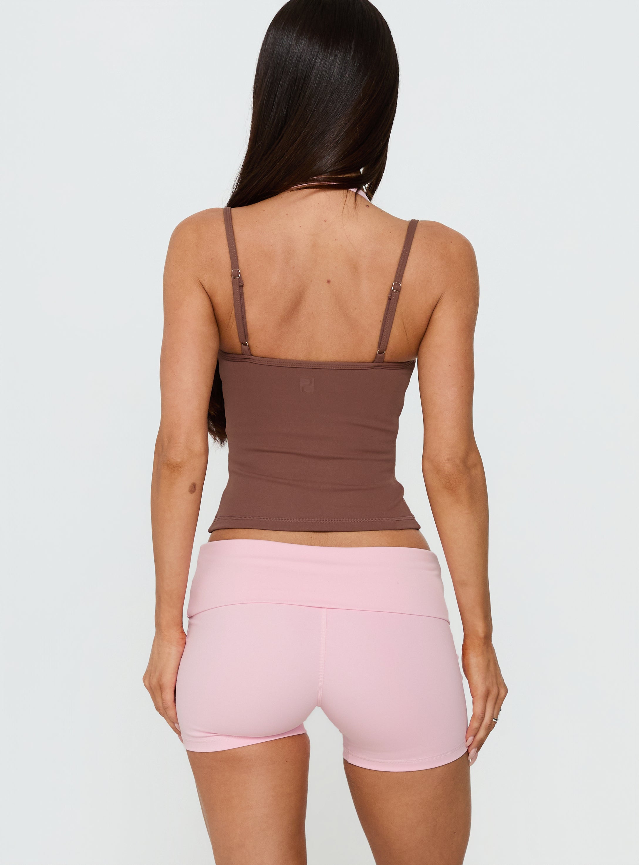 Peak Foldover Micro Shorts Pink