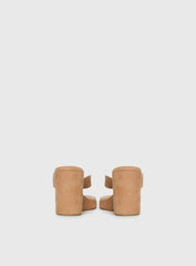 Kamiko Wedged Heels Tan Faux Suede