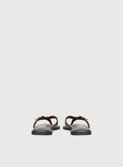 Therapy Guise Hardware Detail Sandals Brown / Gold