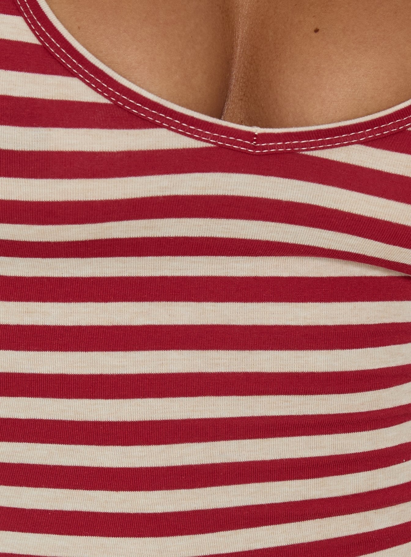 Watch Me Leave Halter Playsuit Red / White Stripe