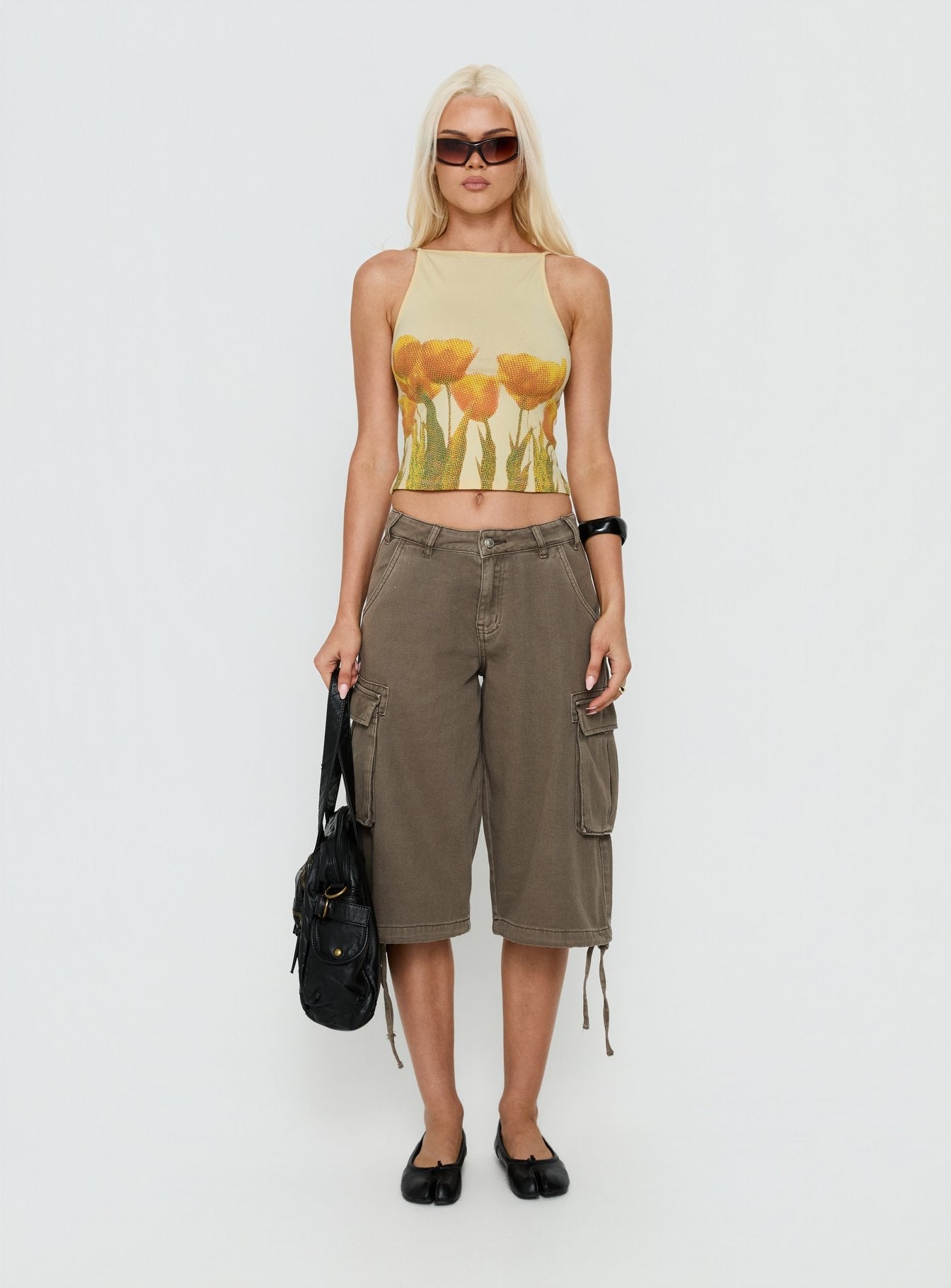 Dudley Vest Top Buttermilk Blurry Tulip