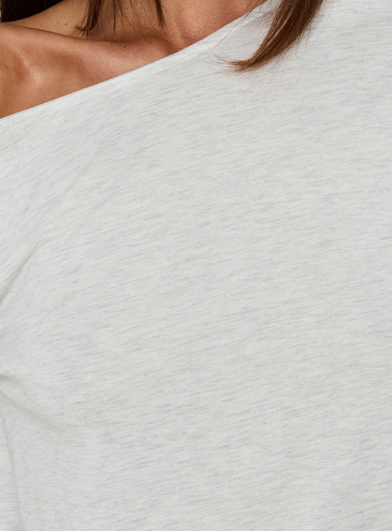 Romma Backless Slouchy Short Sleeve Top Grey Marle