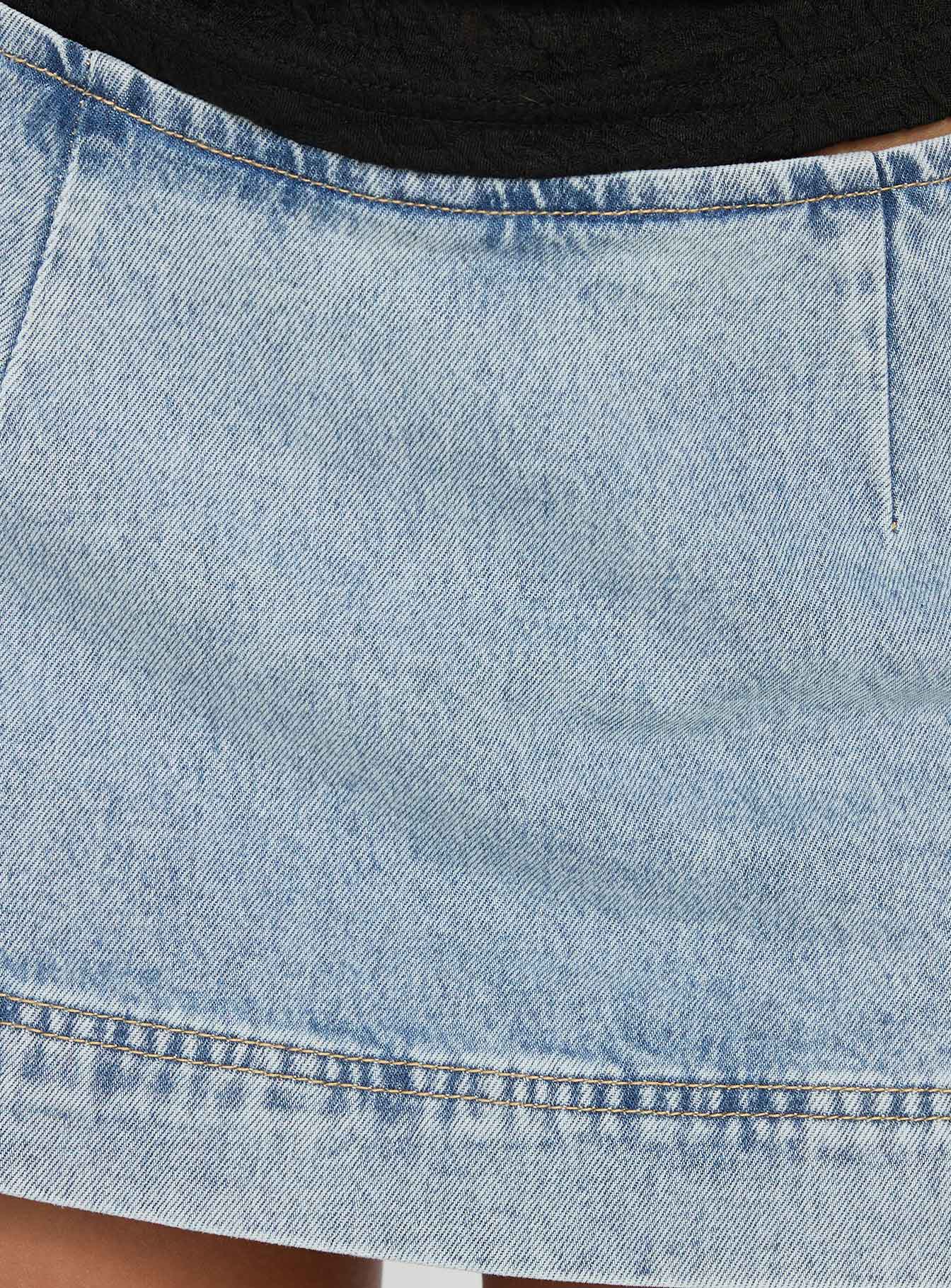Stefenie Denim Skort Light Blue Wash