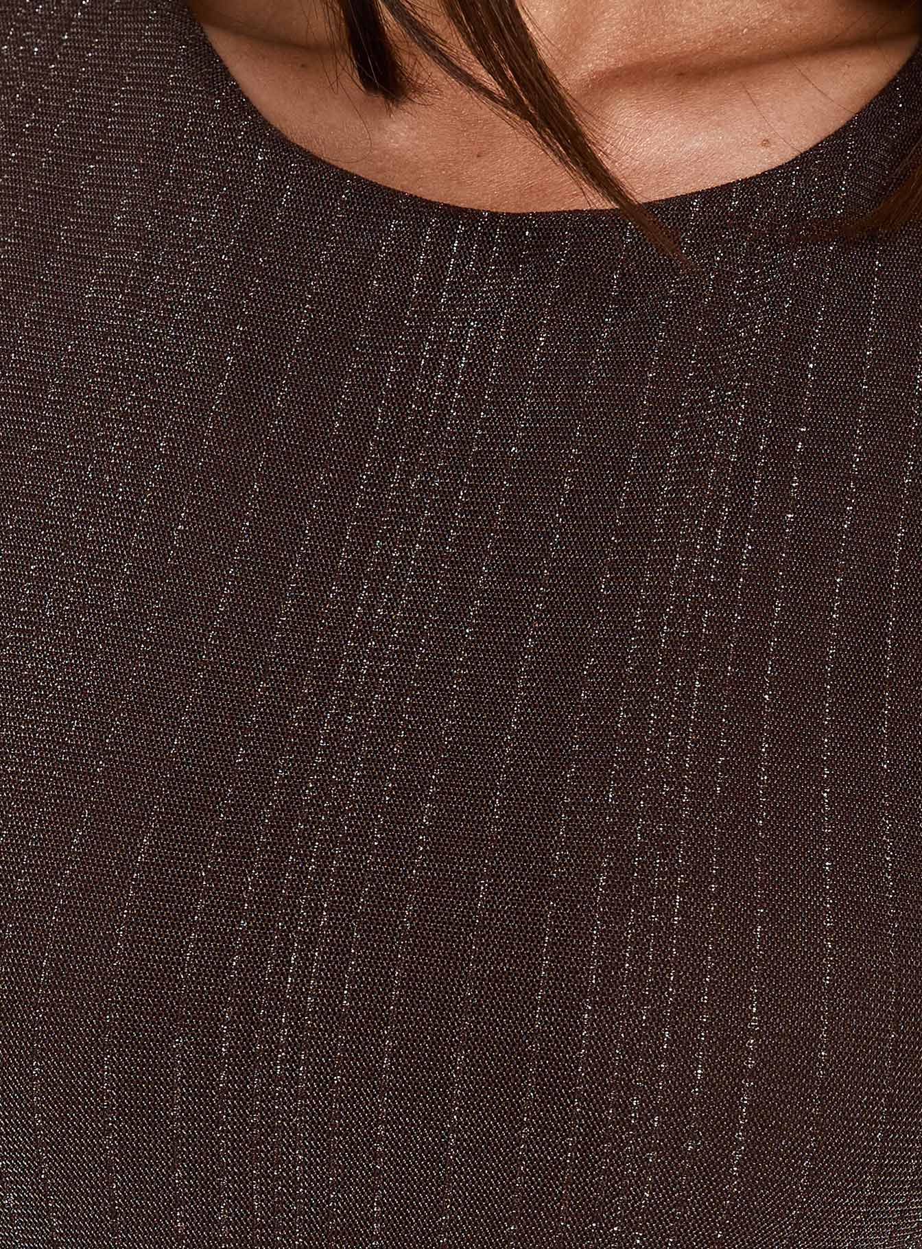Yumiko Metallic Detail Romper Brown Stripe