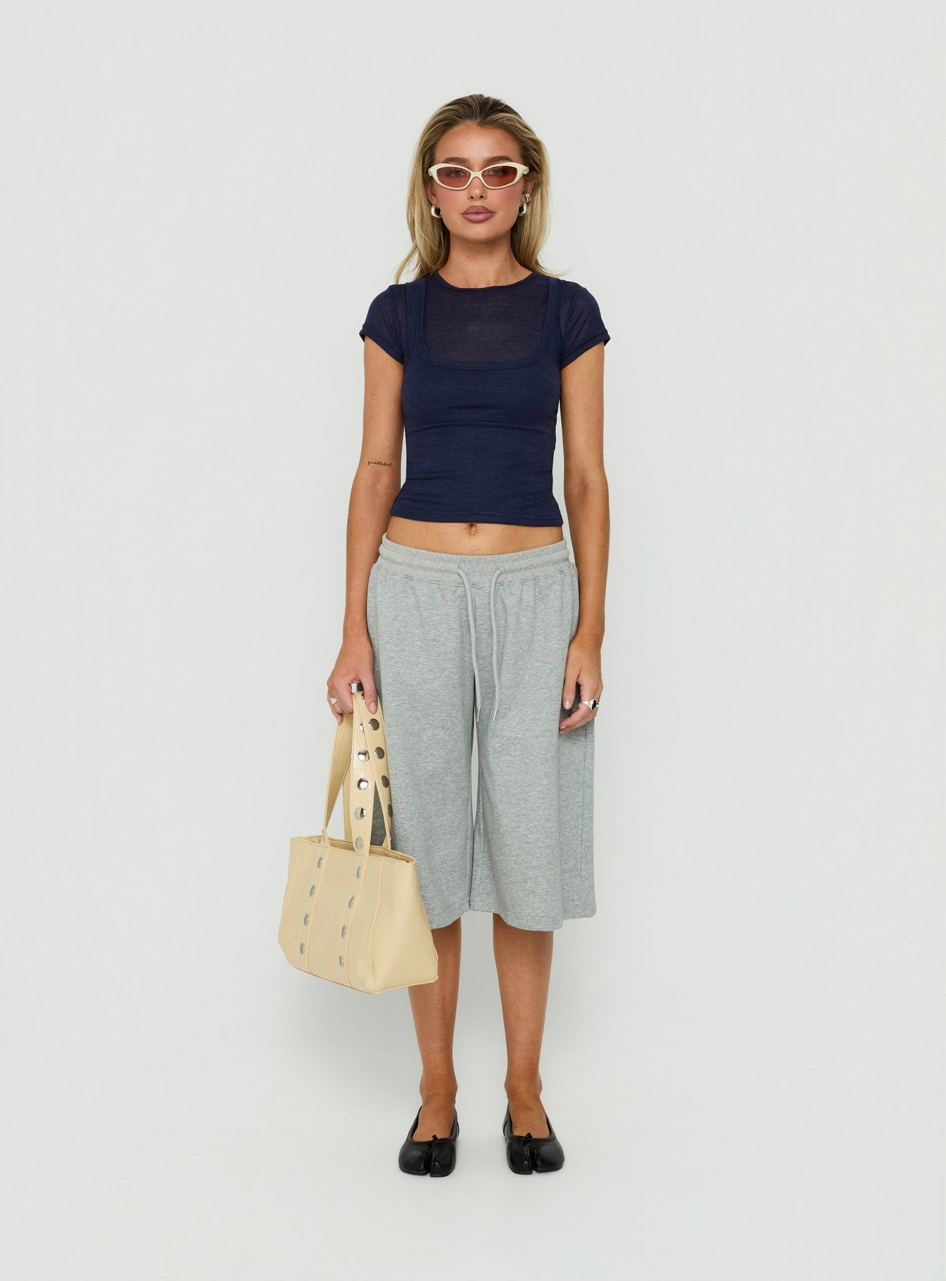 In Time Layered Top Navy