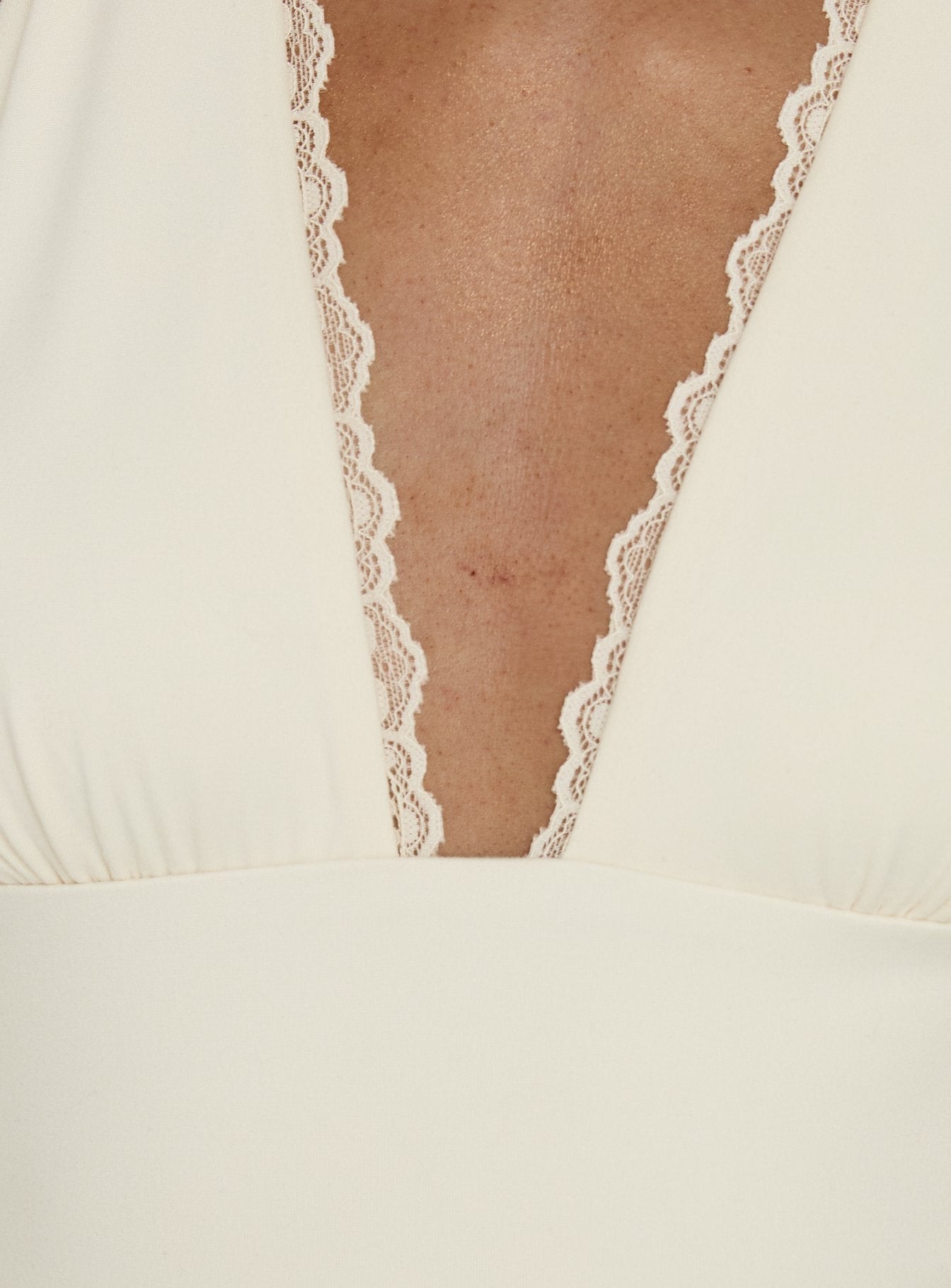 Almeria Lace Detail Halter Maxi Dress Butter