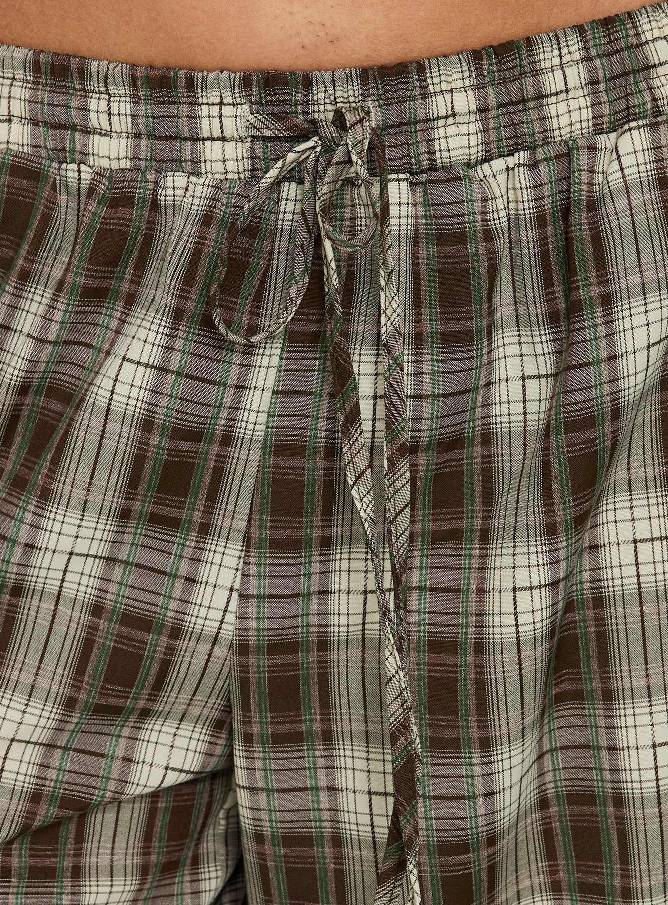 Tucka Long Line Baggy Shorts Multi Check