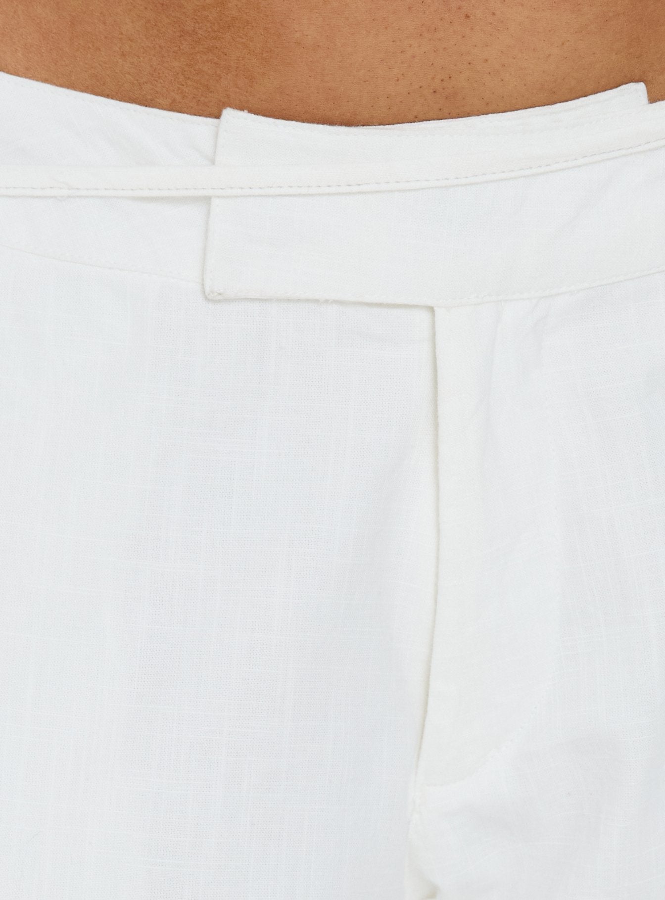 Mylana Straight Leg Tie Pants White