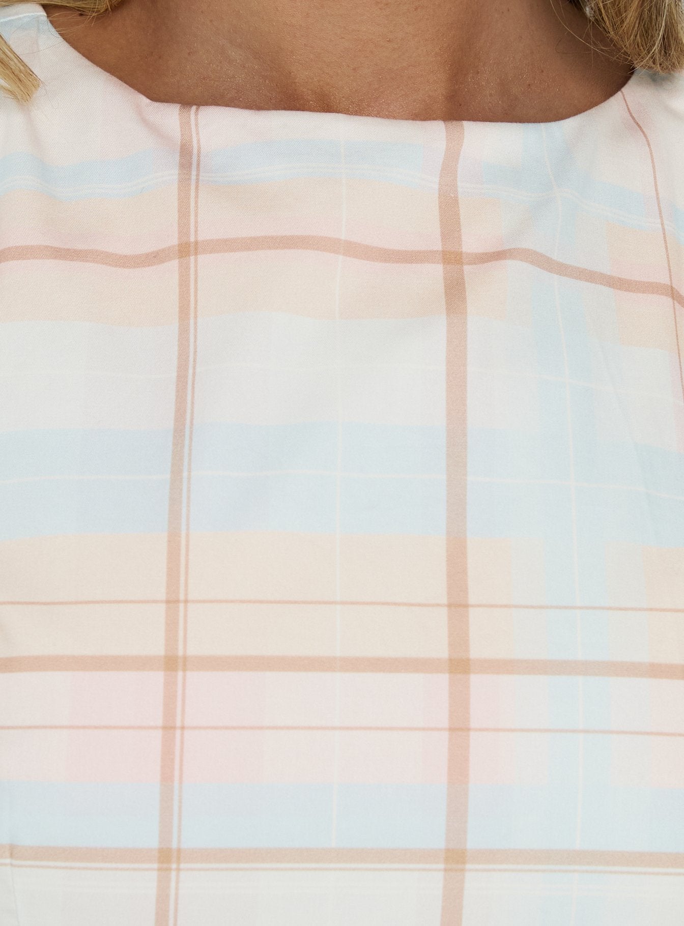 Yumiko Romper Blue Check