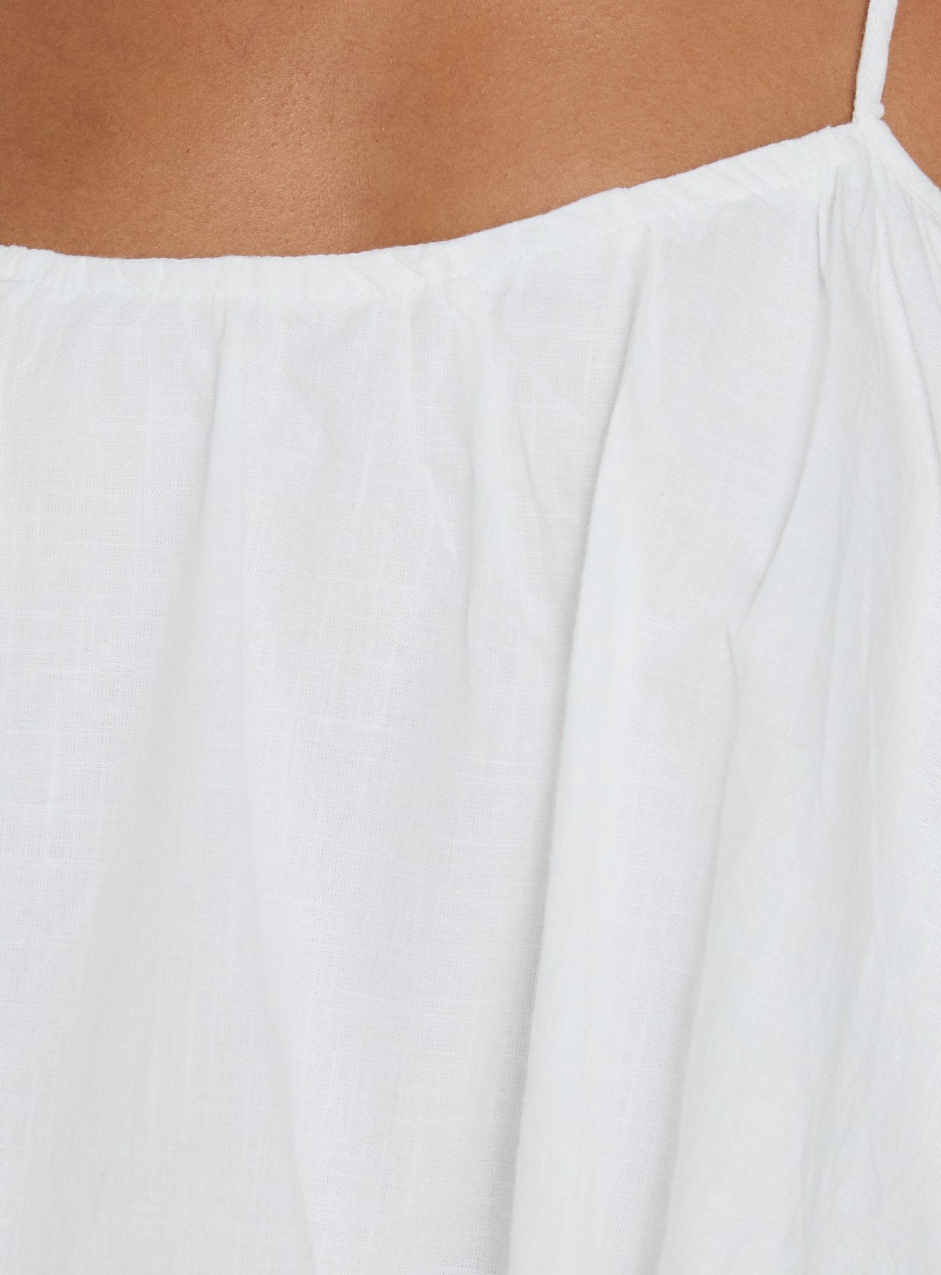 Elfina Babydoll Bubble Top White
